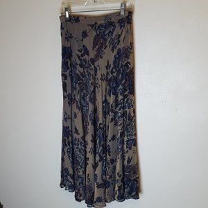 Long Grey/Floral. "Coldwater Creek" Skirt